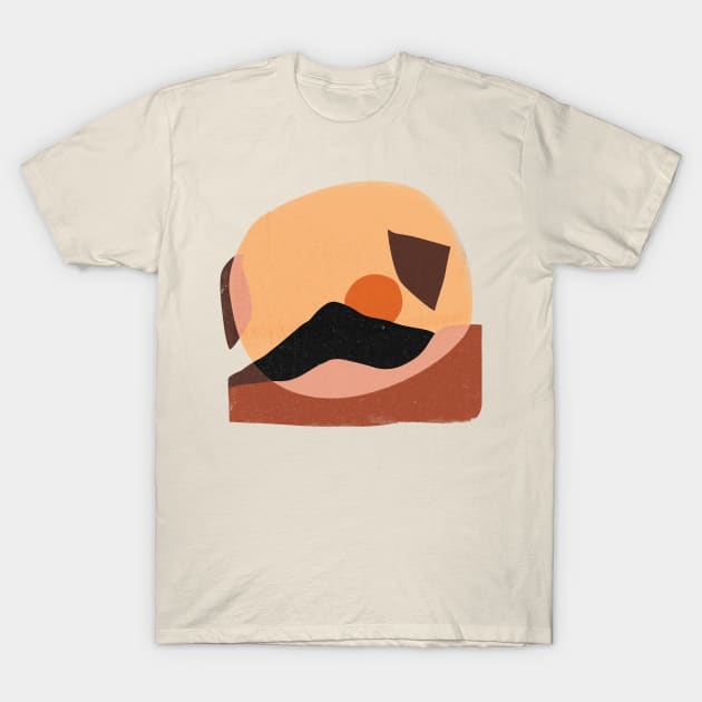 Abstract Mountain Pug T-Shirt by huebucket